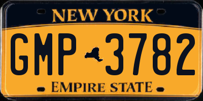 NY license plate GMP3782