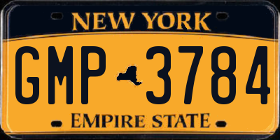 NY license plate GMP3784