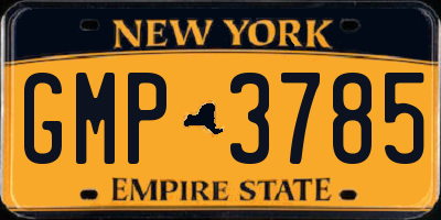 NY license plate GMP3785
