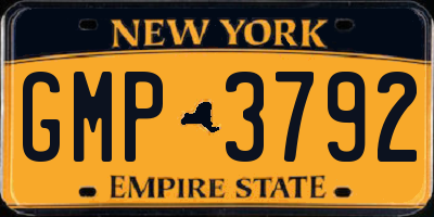 NY license plate GMP3792