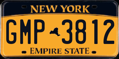 NY license plate GMP3812