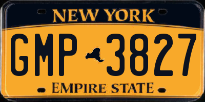 NY license plate GMP3827