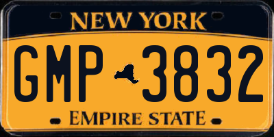 NY license plate GMP3832