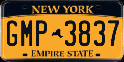 NY license plate GMP3837