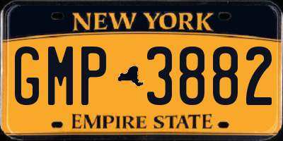 NY license plate GMP3882