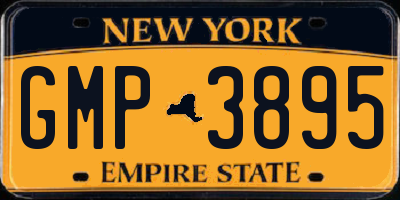NY license plate GMP3895