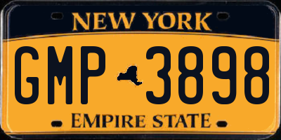 NY license plate GMP3898