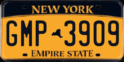 NY license plate GMP3909