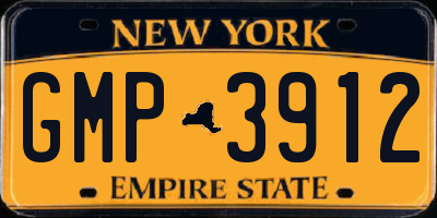 NY license plate GMP3912