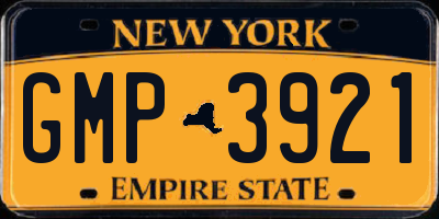 NY license plate GMP3921