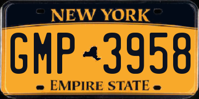 NY license plate GMP3958