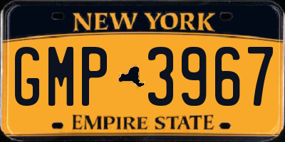 NY license plate GMP3967