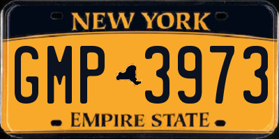 NY license plate GMP3973