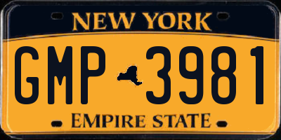 NY license plate GMP3981