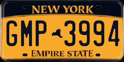 NY license plate GMP3994