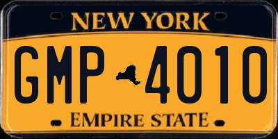 NY license plate GMP4010