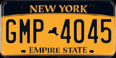 NY license plate GMP4045