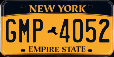 NY license plate GMP4052