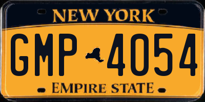 NY license plate GMP4054
