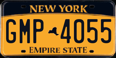 NY license plate GMP4055