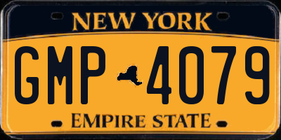 NY license plate GMP4079
