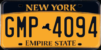 NY license plate GMP4094