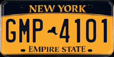 NY license plate GMP4101