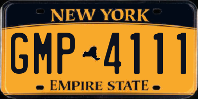 NY license plate GMP4111