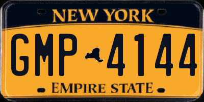 NY license plate GMP4144