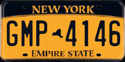NY license plate GMP4146