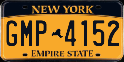 NY license plate GMP4152