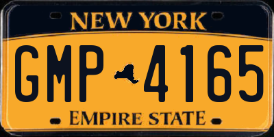 NY license plate GMP4165