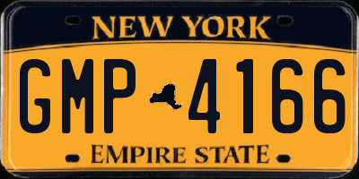 NY license plate GMP4166