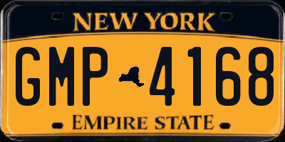 NY license plate GMP4168