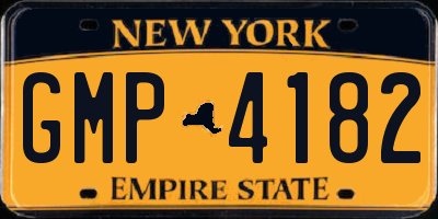 NY license plate GMP4182