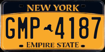 NY license plate GMP4187
