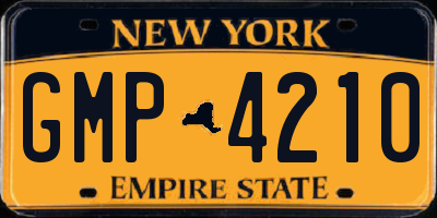 NY license plate GMP4210