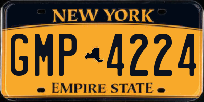 NY license plate GMP4224