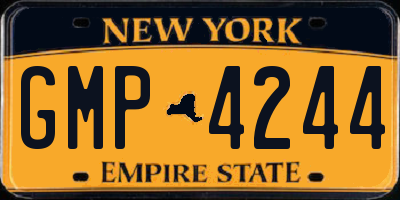 NY license plate GMP4244