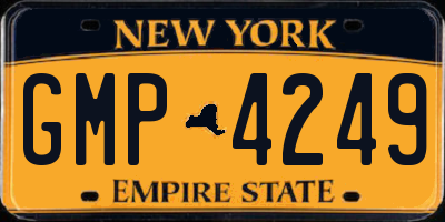NY license plate GMP4249