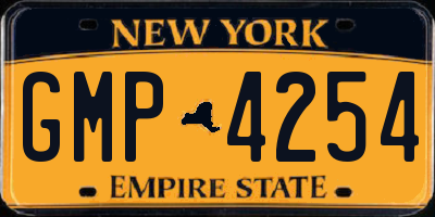 NY license plate GMP4254