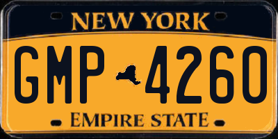 NY license plate GMP4260
