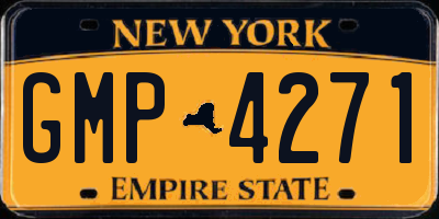 NY license plate GMP4271