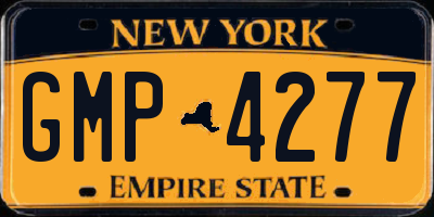 NY license plate GMP4277