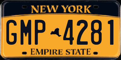 NY license plate GMP4281