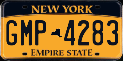 NY license plate GMP4283