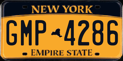 NY license plate GMP4286