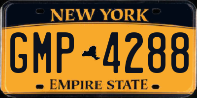 NY license plate GMP4288