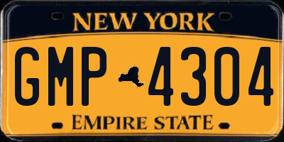 NY license plate GMP4304