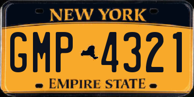NY license plate GMP4321
